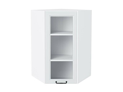 Кухонный  Шкаф верхний угловой остекленный Ницца Белый, Blanco, 920, Moru, каркас ЛДСП  Белый, фасад МДФ/Стекло  Blanco,  920*600*600 sppr5VVTtoAR67410 - фото 3827798