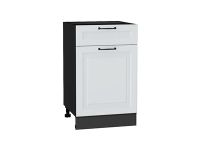 Кухонный  Шкаф нижний с 1-ой дверцей и ящиком Ницца Graphite, Blanco, 500, каркас ЛДСП  Graphite, фасад МДФ  Blanco,  816*500*478 sppr5VVTtoAR44593 - фото 3828104