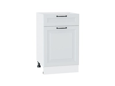 Кухонный  Шкаф нижний с 1-ой дверцей и ящиком Ницца Белый, Blanco, 500, каркас ЛДСП  Белый, фасад МДФ  Blanco,  816*500*478 sppr5VVTtoAR33729 - фото 3828128