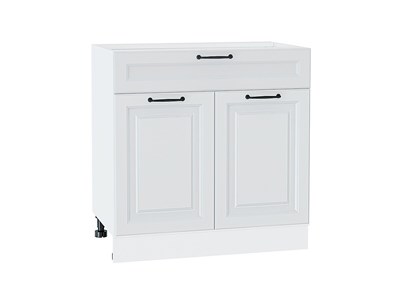 Кухонный  Шкаф нижний с 2-мя дверцами и ящиком Ницца Белый, Blanco, 800, каркас ЛДСП  Белый, фасад МДФ  Blanco,  816*800*478 sppr5VVTtoAR56546 - фото 3828191
