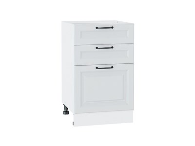 Кухонный  Шкаф нижний с 3-мя ящиками Ницца Белый, Blanco, 500, каркас ЛДСП  Белый, фасад МДФ  Blanco,  816*500*478 sppr5VVTtoAR33735 - фото 3828288