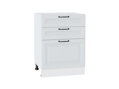 Кухонный  Шкаф нижний с 3-мя ящиками Ницца Белый, Blanco, 600, каркас ЛДСП  Белый, фасад МДФ  Blanco,  816*600*480 sppr5VVTtoAR33736 - фото 3828289