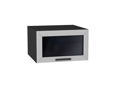 Кухонный  Шкаф верхний горизонтальный остекленный глубокий Глетчер Graphite, Гейнсборо Силк, 600, каркас ЛДСП  Graphite, фасад МДФ/Стекло  Гейнсборо Силк,  358*600*574 sppr5VVTtoAR45305 - фото 3829585