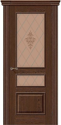 Межкомнатная дверь   Сорренто Т-32 (Виски) Худ. 200*60,  классика,  остекленные,  Брус хвойных пород, МДФ. spBRV001-0392 - фото 3833043