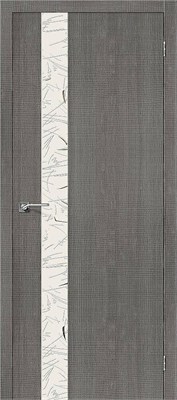 Межкомнатная дверь   Порта-51 SA Grey Crosscut Silver Art 200*60,  модерн,  остекленные,  Композитный мебельный щит на основе высококачественного соснового бруса и MDF, тамбурат, HDF. spBRV089-0025 - фото 3833225
