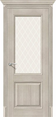 Межкомнатная дверь   Классико-33 Cappuccino Veralinga White Сrystal 200*60,  классика,  остекленные,  Композитный мебельный щит на основе высококачественного соснового бруса и MDF. spBRV097-0274 - фото 3833402