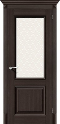 Межкомнатная дверь   Классико-33 Wenge Veralinga White Сrystal 200*60,  классика,  остекленные,  Композитный мебельный щит на основе высококачественного соснового бруса и MDF. spBRV097-0278 - фото 3833403