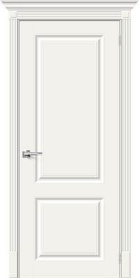 Межкомнатная дверь   Скинни-12 Whitey 190*55,  классика,  глухие,  Брус хвойных пород, МДФ, сотовый наполнитель. spBRV013-0299 - фото 3833433
