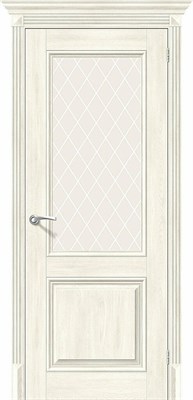 Межкомнатная дверь   Классико-33 Nordic Oak White Сrystal 200*60,  классика,  остекленные,  Композитный мебельный щит на основе высококачественного соснового бруса и MDF. spBRV097-0326 - фото 3833450
