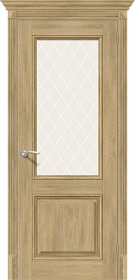 Межкомнатная дверь   Классико-33 Organic Oak White Сrystal 200*60,  классика,  остекленные,  Композитный мебельный щит на основе высококачественного соснового бруса и MDF. spBRV097-0330 - фото 3833451