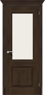 Межкомнатная дверь   Классико-33 Dark Oak White Сrystal 200*60,  классика,  остекленные,  Композитный мебельный щит на основе высококачественного соснового бруса и MDF. spBRV097-0350 - фото 3833455