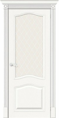 Межкомнатная дверь   Вуд Классик-55 Whitey White Сrystal 200*60,  классика,  остекленные,  Высококачественный сосновый брус и MDF. spBRV101-0937 - фото 3833524