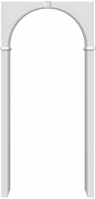 Арка портал   Бравo П-23 (Белый) 230*70-150*40,  классика,  ,  МДФ. spBRV016-0519 - фото 3833687