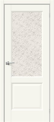 Межкомнатная дверь   NC33 Luna White Сross 200*60,  неоклассика,  остекленные,  Композитный мебельный щит на основе высококачественного соснового бруса и древесных плит. spBRV013-0449 - фото 3833785