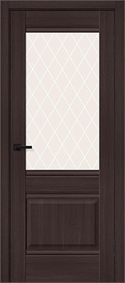 Межкомнатная дверь   Прима-3 Wenge Veralinga White Сrystal 200*60,  неоклассика,  остекленные,  Композитный мебельный щит на основе высококачественного соснового бруса и древесных плит. spBRV153-0436 - фото 3833840