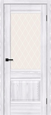 Межкомнатная дверь   Прима-3 Riviera Ice White Сrystal 200*60,  неоклассика,  остекленные,  Композитный мебельный щит на основе высококачественного соснового бруса и древесных плит. spBRV153-0821 - фото 3833933