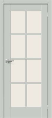 Межкомнатная дверь   Прима-11.1 Grey Matt Magic Fog 200*60,  неоклассика,  остекленные, spBRV066-0166 - фото 3834086