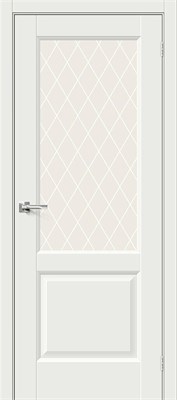 Межкомнатная дверь   Неоклассик-33 White Matt White Сrystal 200*60,  неоклассика,  остекленные, spBRV066-0202 - фото 3834095