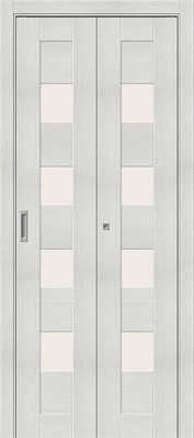 Межкомнатная складная дверь   Браво-23 Bianco Veralinga Magic Fog 200*35,  модерн,  остекленные, spBRV153-1353 - фото 3834272
