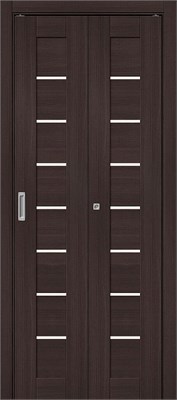 Межкомнатная дверь   Браво-22 Wenge Melinga Magic Fog 200*35,  модерн,  остекленные, spBRV153-1291 - фото 3834279