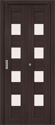 Межкомнатная дверь   Браво-23 Wenge Melinga Magic Fog 200*35,  модерн,  остекленные, spBRV153-1295 - фото 3834280