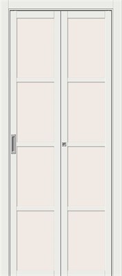 Межкомнатная складная дверь   Твигги-11.3 White Matt Magic Fog 200*35,  модерн,  остекленные, spBRV066-0210 - фото 3834327
