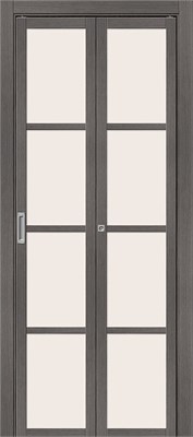 Межкомнатная складная дверь   Твигги-11.3 Grey Melinga Magic Fog 200*35,  модерн,  остекленные, spBRV153-1443 - фото 3834358