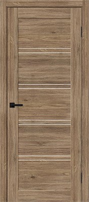Межкомнатная дверь   Браво-28 Original Oak Magic Fog 200*60,  модерн,  остекленные, spBRV153-1465 - фото 3834377