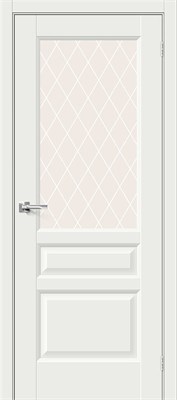 Межкомнатная дверь   Неоклассик-35 White Matt White Сrystal 200*60,  неоклассика,  остекленные, spBRV066-0297 - фото 3834541