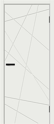 Межкомнатная дверь   Граффити-5.Д Super White 200*60,  модерн,  глухие, spBRV146-1583 - фото 3834547