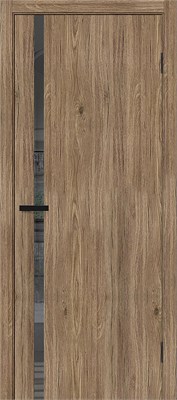 Межкомнатная дверь   Браво-1.55 Original Oak Mirox Grey 200*60,  модерн,  остекленные, spBRV153-1686 - фото 3834554