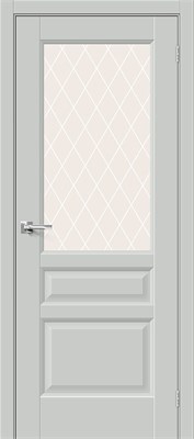 Межкомнатная дверь   Неоклассик-35 Grey Matt White Сrystal 200*60,  неоклассика,  остекленные, spBRV066-0369 - фото 3834598