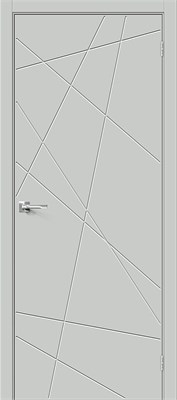 Межкомнатная дверь   Граффити-5.Д.П Grey Matt 200*60,  модерн,  глухие, spBRV066-0333 - фото 3834603