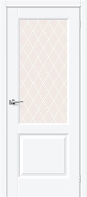 Межкомнатная дверь   Неоклассик-33 White Silk White Сrystal 200*60,  неоклассика,  остекленные, spBRV169-0221 - фото 3834667