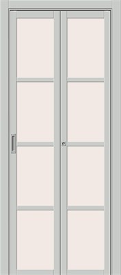 Межкомнатная дверь   Твигги-11.3 Grey Silk Magic Fog 200*35,  модерн,  остекленные, spBRV169-0351 - фото 3834790