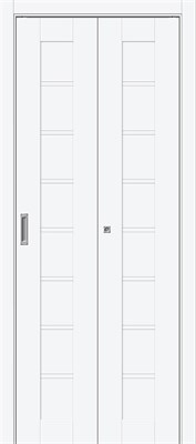 Межкомнатная складная дверь   Браво-20 White Silk 200*35,  модерн,  глухие, spBRV169-0489 - фото 3834797