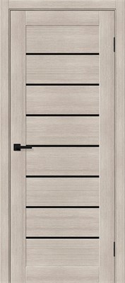 Межкомнатная дверь   Браво-22 Cappuccino Melinga Black Shine 200*60,  модерн,  глухие, spBRV153-4329 - фото 3834822