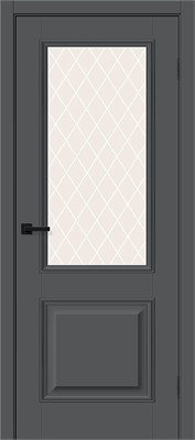Межкомнатная дверь   Классик-13 Stormy Silk White Сrystal 200*60,  классика,  остекленные, spBRV169-0485 - фото 3834830