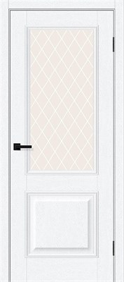 Межкомнатная дверь   Классик-13 White Silkwood White Сrystal 200*60,  классика,  остекленные, spBRV169-0798 - фото 3835018
