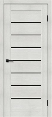 Межкомнатная дверь   Браво-22.Л Bianco Melinga Black Shine 200*60,  модерн,  глухие, spBRV153-4500 - фото 3835095