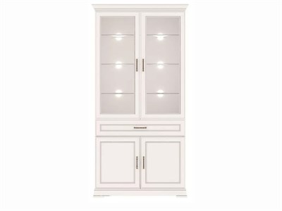 Шкаф-витрина Флоренция REG2W2D1S с подсветкой 28321001BRWby - фото 3837355