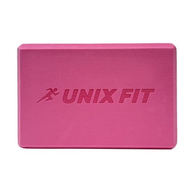 Блок для йоги и фитнеса UNIX Fit (200 г) 23 х 15 х 7 см, 1 шт, розовый msk25 unt_YBU200GPK - фото 3845297