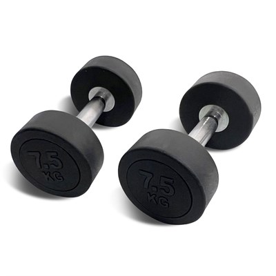 Гантель UNIX Fit PRO круглая обрезиненная 7,5 кг / шт. msk25 unt_DBRND7_5PBK - фото 3845394