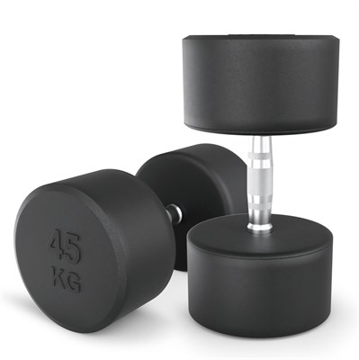 Гантель UNIX Fit PRO круглая обрезиненная 45 кг, 2 шт. msk25 unt_DBRND45PBKx2 - фото 3845591