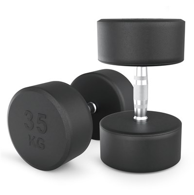 Гантель UNIX Fit PRO круглая обрезиненная 35 кг, 2 шт. msk25 unt_DBRND35PBKx2 - фото 3845595