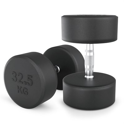 Гантель UNIX Fit PRO круглая обрезиненная 32,5 кг, 2 шт. msk25 unt_DBRND32_5PBKx2 - фото 3845596
