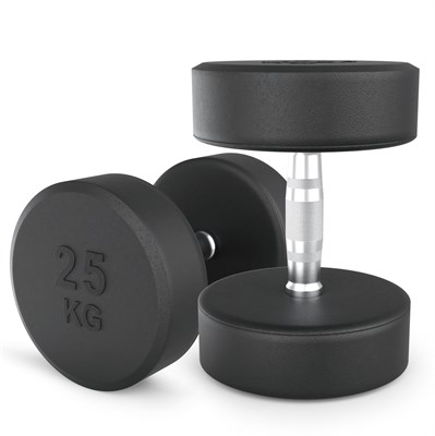 Гантель UNIX Fit PRO круглая обрезиненная 25 кг, 2 шт. msk25 unt_DBRND25PBKx2 - фото 3845599