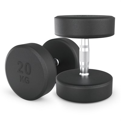 Гантель UNIX Fit PRO круглая обрезиненная 20 кг, 2 шт. msk25 unt_DBRND20PBKx2 - фото 3845601