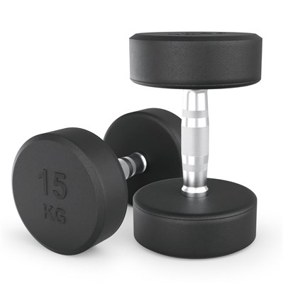 Гантель UNIX Fit PRO круглая обрезиненная 15 кг, 2 шт. msk25 unt_DBRND15PBKx2 - фото 3845604