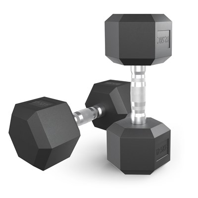 Гантель гексагональная UNIX Fit обрезиненная 12,5 кг, 2 шт. msk25 unt_DBHEX12_5x2 - фото 3845621